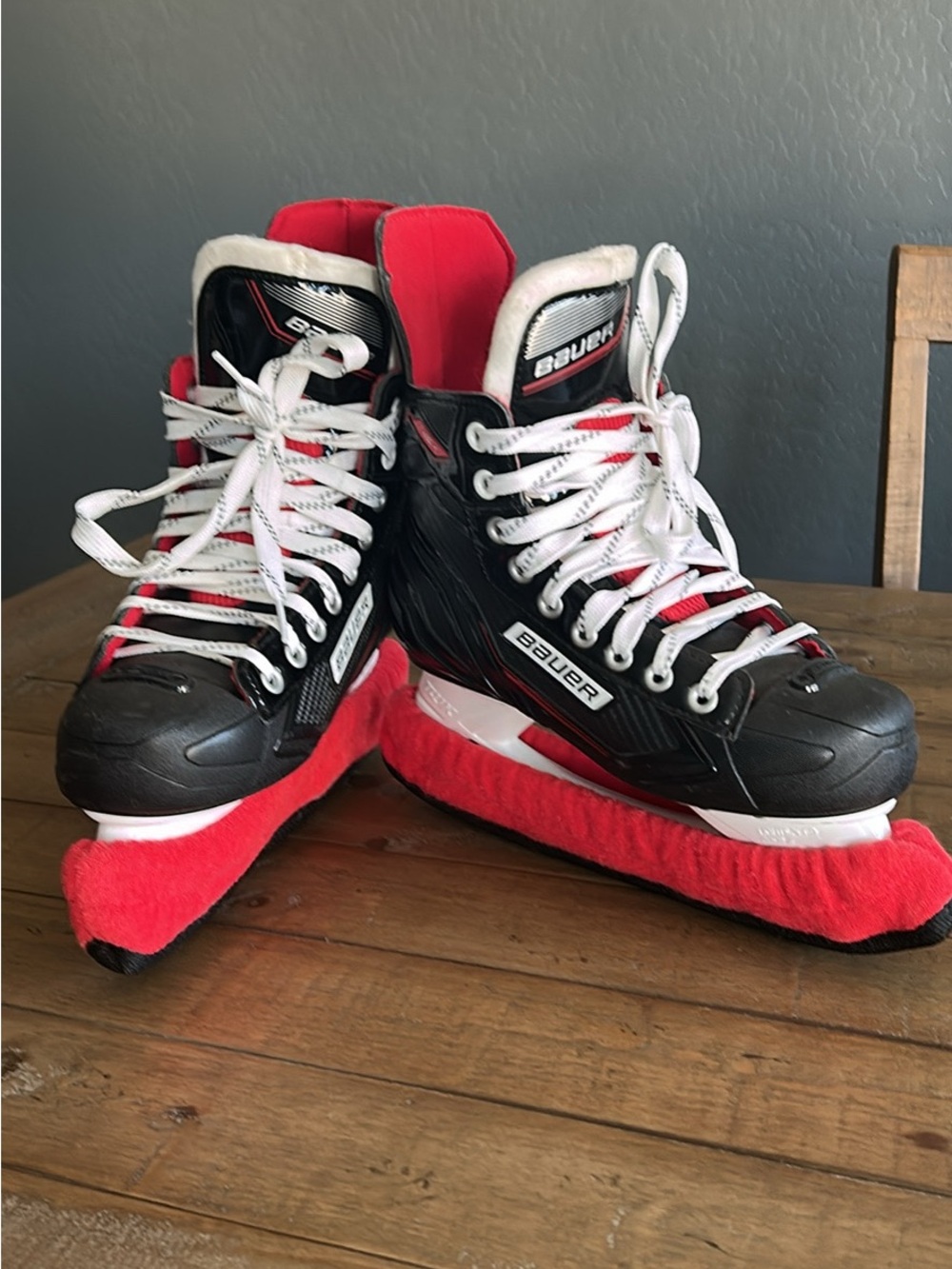 Bauer Black, Red & White Hockey Skates